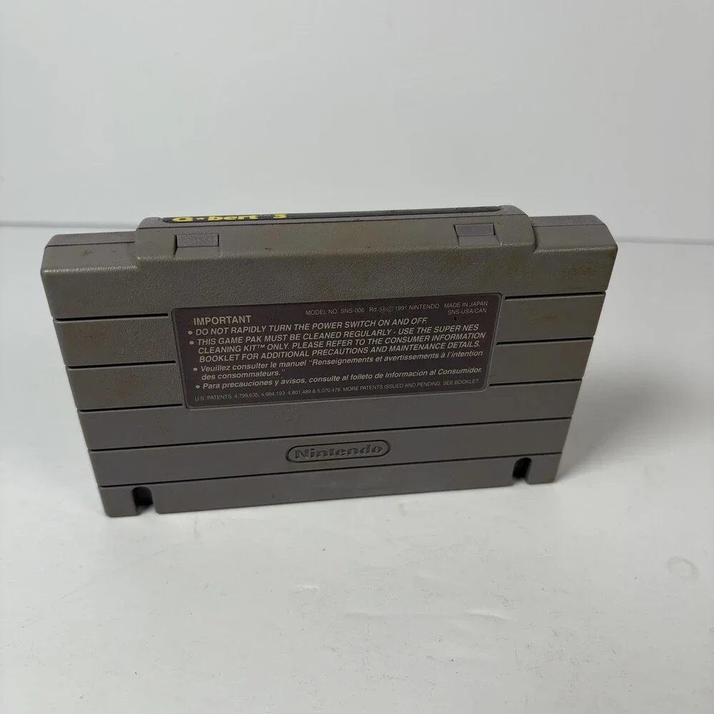 Qbert 3 Super Nintendo SNES Game Cartridge (NTSC-U/C) Authentic Tested Working